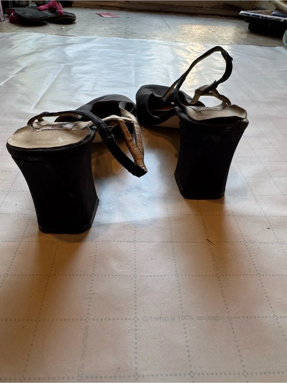 croft & barrow Black Strappy Slingback Heels